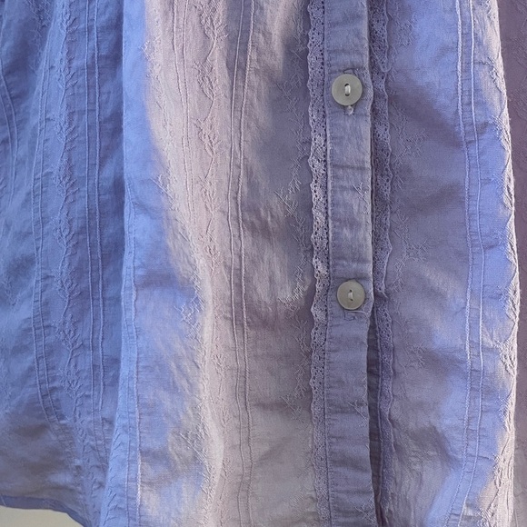 *Like New* George ME by Mark Eisen Lavender Button-Up Women's Top - Picture 4 of 7